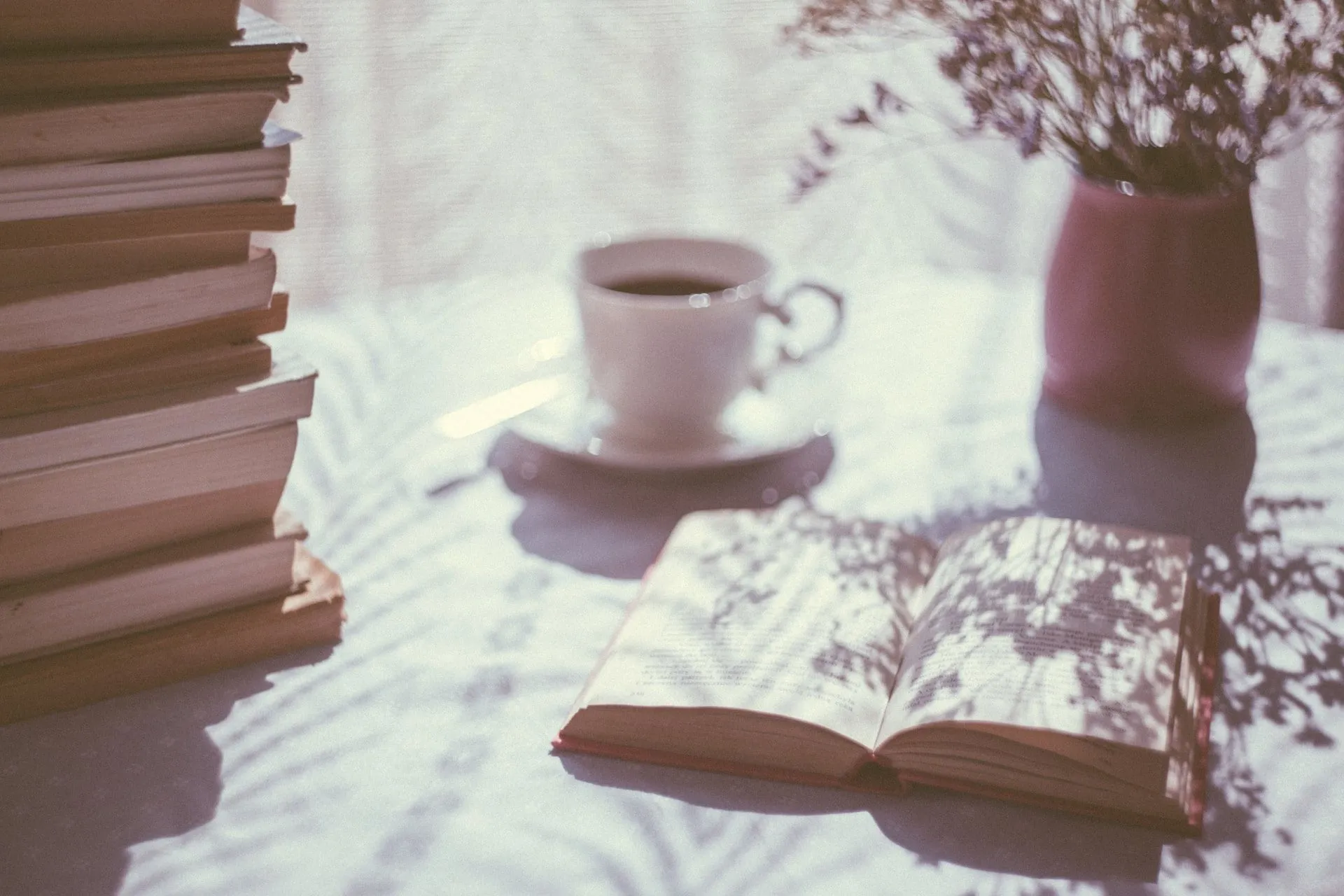 Book and coffee